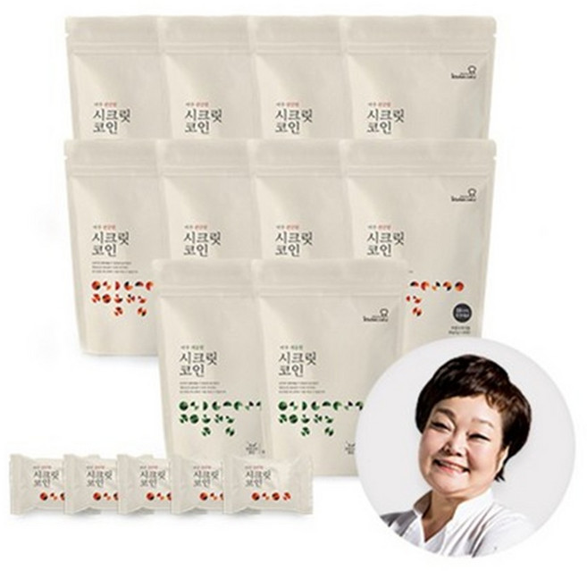 [키친스토리] 빅마마 이혜정의 시크릿코인 205알(편안한맛 8팩+5알 +개운한맛2팩 팩 당 20알), 1세트, 820g