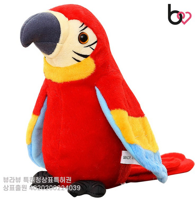 제이트레이드 따라쟁이 앵무새 인형, 레드, 1개