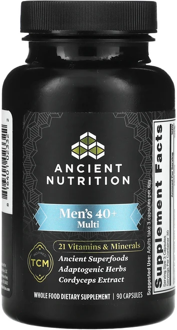 Ancient Nutrition 만 40세 이상 남성용 종합비타민 캡슐 90정, AncientNutrition만40세이상, 1개 - 쿠팡