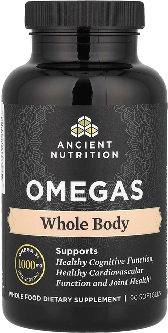 Ancient Nutrition 오메가 홀 바디 소프트젤 90정 Nutrition (에인션트 뉴트리션), 1개 - 쿠팡