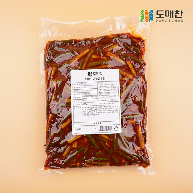 대용량 반찬 마늘쫑무침 1kg 마늘쫑 무침, 1개