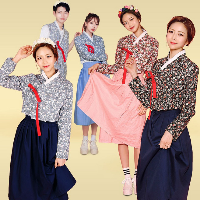 꽃 한복반티 졸업사진옷 생활한복 명절의상