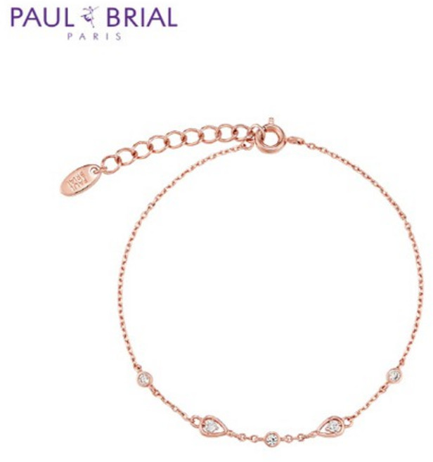 폴브리알 여성용 물방울 큐빅 팔찌 PABB0046