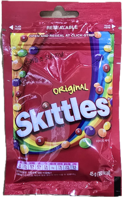 스키틀즈 오리지널 프룻츠향, 45g, 20개