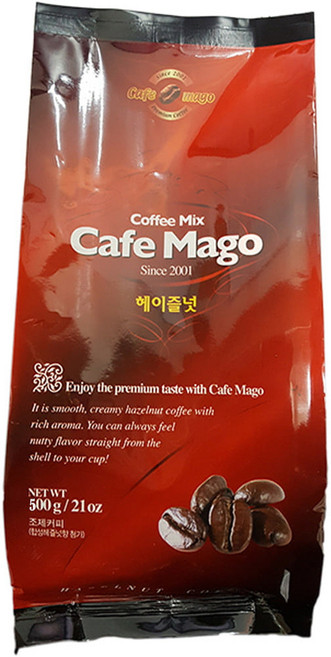씨앤비에프 카페마고 헤이즐넛설탕커피 500g 자판기용, 15개, 1개입