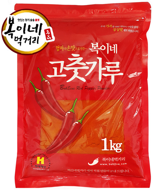 복이네먹거리 (베5중5) 매운 고춧가루 떡볶이/소스용 1kg, 1개, (베5중5) 매운고춧가루 떡볶이/소스용 1kg