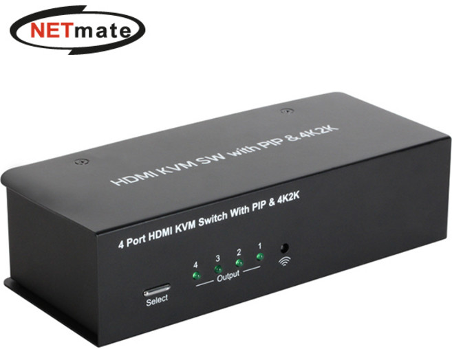 강원전자 넷메이트 NM-HK04P HDMI KVM 4:1 스위치(USB/리모컨/PIP/케이블 포함), 선택없음, 1개