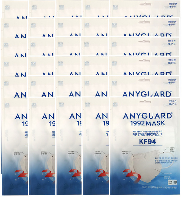 애니가드 KF94 입체형 황사마스크(새부리형)_대형, 1개입, 30개, 흰색
