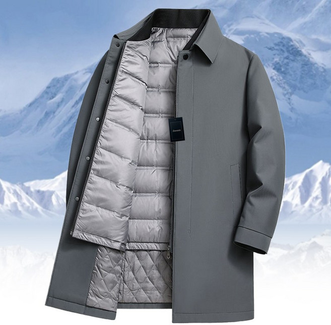 Zenaris 중년 남자 패딩 블레이저 카라넥 정장 하프패딩 트렌치 누빔 코트