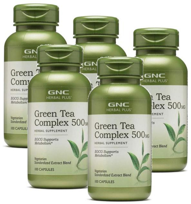 지엔씨 그린티 컴플렉스 500mg 캡슐 GNC Green Tea Complex, 100정, 5개