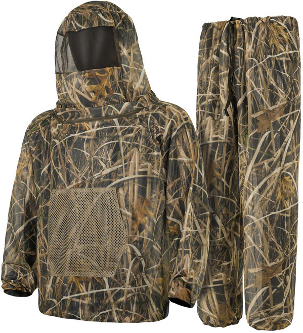 카무플라주 모기장옷 캠핑 등산 망사후드 낚시 위장복, 풀