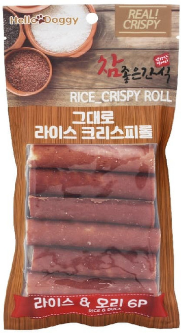 참좋은간식 오리 라이스 크리스피 6pX10, 라이스 + 오리 혼합맛, 60g, 6개