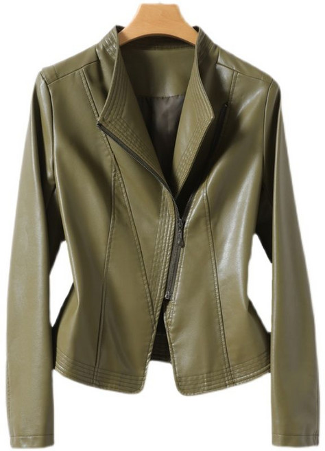 여성 양가죽 자켓 캐주얼 라이더 점퍼 집업 슬림 크롭점퍼 재킷 간절기 빅사이즈