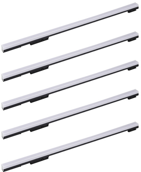 엘포스 LED SIMPLE 600mm 티에스라인등 레일조명 특허등록 TS라인등 슬림형 고출력 플리커프리 바디블랙, 주광색, 5개