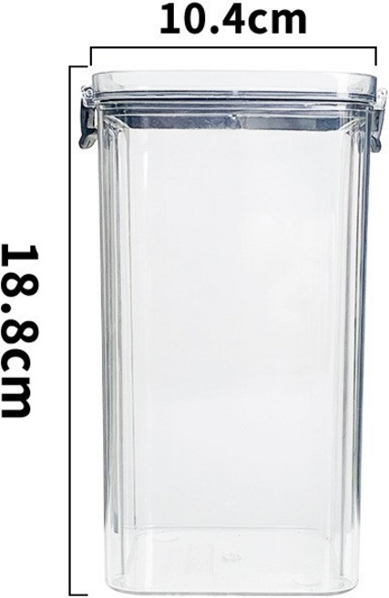 透明防潮儲物罐 密封罐, 1套, 透明1300ML 塑封包裝