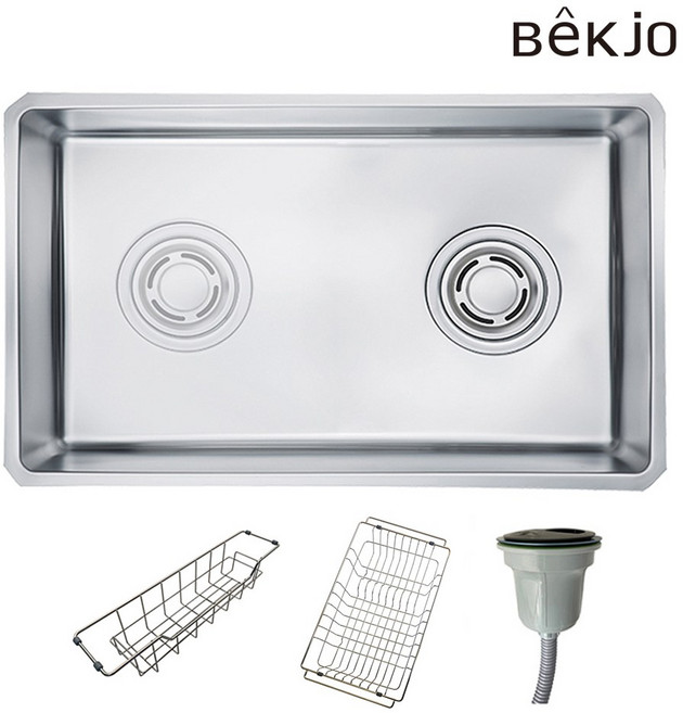 백조 사각 싱크볼 그랜드800 주방 씽크볼 교체 세트 좌/우배수구, 1세트