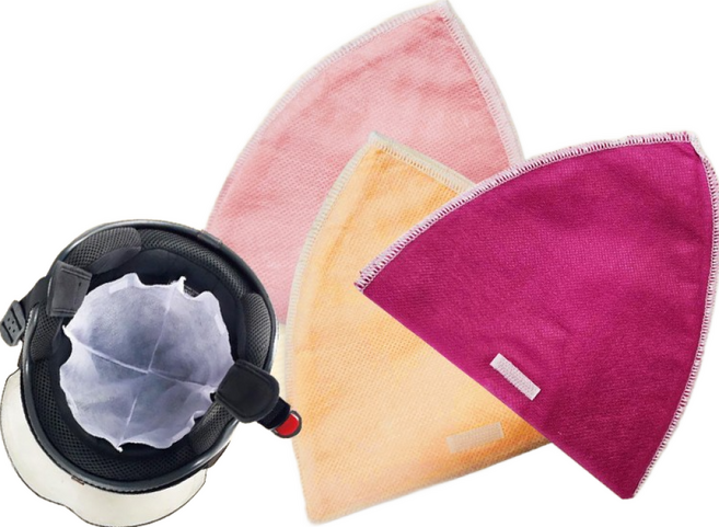 一次性安全帽內襯，輕薄透氣吸汗，衛生舒適，適用各種安全帽, 顏色隨機, 3個