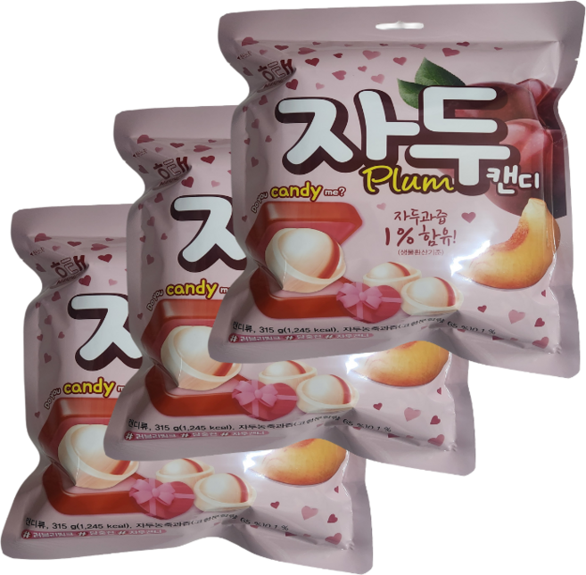 해태제과 자두 캔디, 315g, 3개