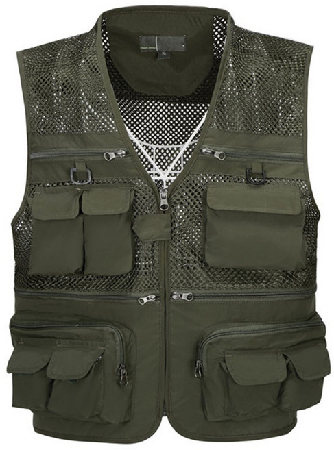 라라티와이 메쉬 타입 현장 근무 건설 등산 낚시 작업복 멀티 조끼