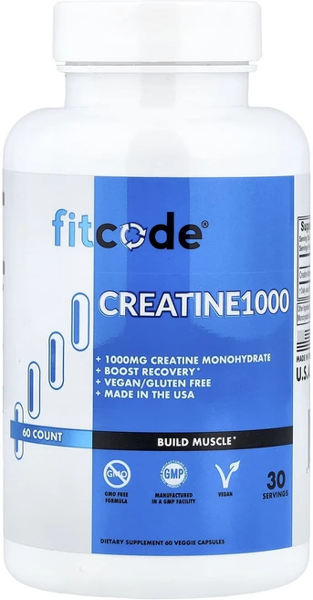 FITCODE 크레아틴1000 500mg 60 베지캡슐, 6개, 60정 - 쿠팡