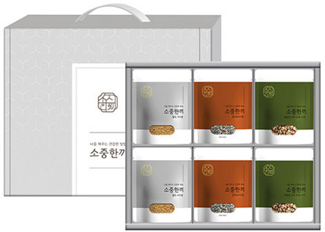 소중한끼 슈퍼푸드 건강잡곡 3종 선물세트 50g x 18p / 답례품 잡곡 혼합 부모님선물, 1개