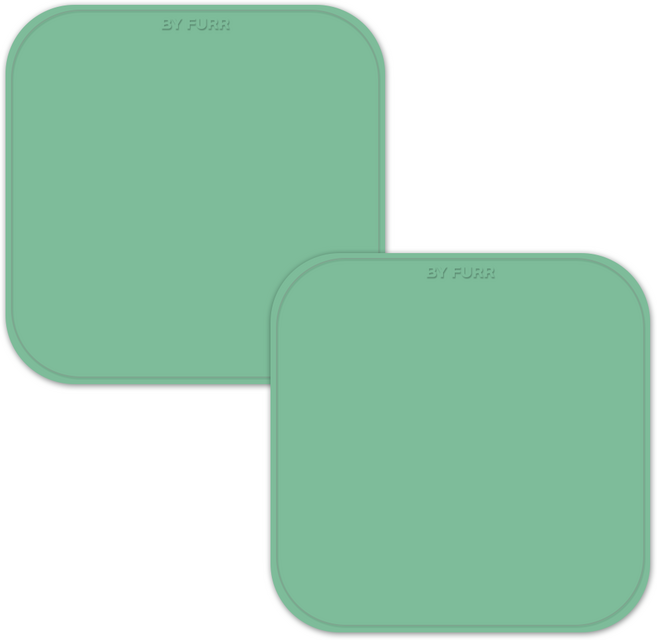 바이푸르 반려동물 강아지 고양이 더핏 실리콘 펫 식기 매트, 2개, 아보카도그린S+아보카도그린S