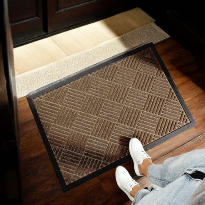 쪼이소 업소용 현관발매트 출입구 바닥 발매트, 1개, 베이지브라운