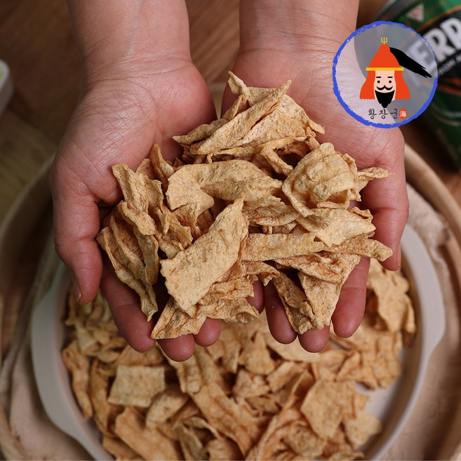 황장군 대용량 추억의 바사삭 어포튀각 어포튀김 간식 맥주안주, 500g, 2팩