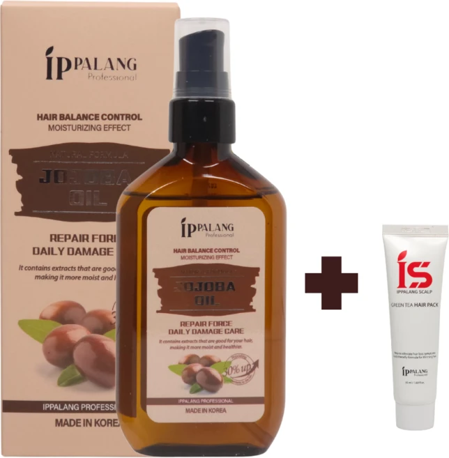 잎파랑 호호바 헤어 오일 에센스 100ml + 잎파랑 스캘프 그린티 헤어팩 50ml 사은품 증정, 1개 - 쿠팡