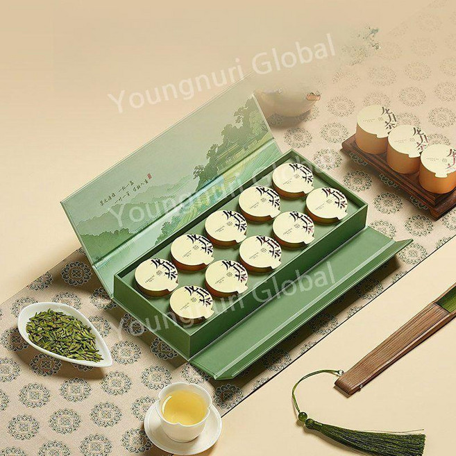 공식정품 항저우 서호용정 명전 프리미엄 녹차 선물세트 (어르신선물/답례품/소관차)요, 250g, 4g, 1