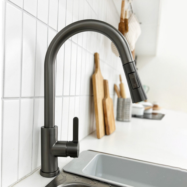 아트박스/서울리빙 코시나 원홀 씽크대 주방수전 U자형 블랙, 1개