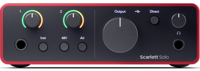 Focusrite Scarlett Solo 第四代 Zen 音訊介面, 紅色 + 黑色, 單一商品