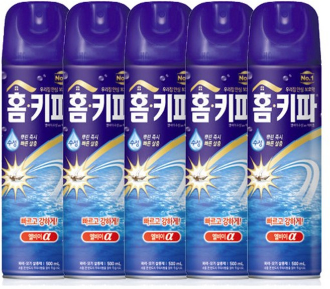 홈키파 엘비이에어졸 500ml x5, 5개