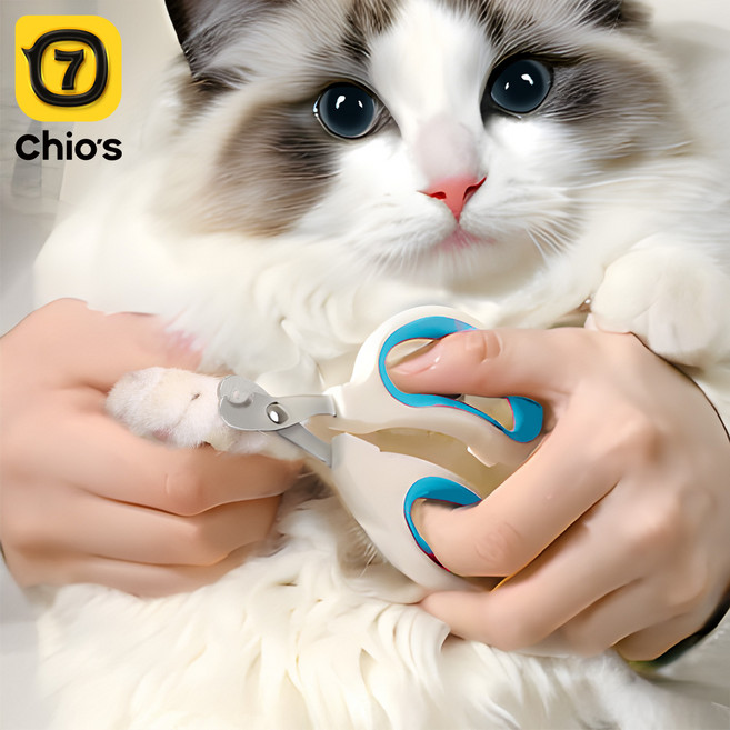 고양이 발톱깎이 둥근구멍손톱가위, 1개, 푸른 색