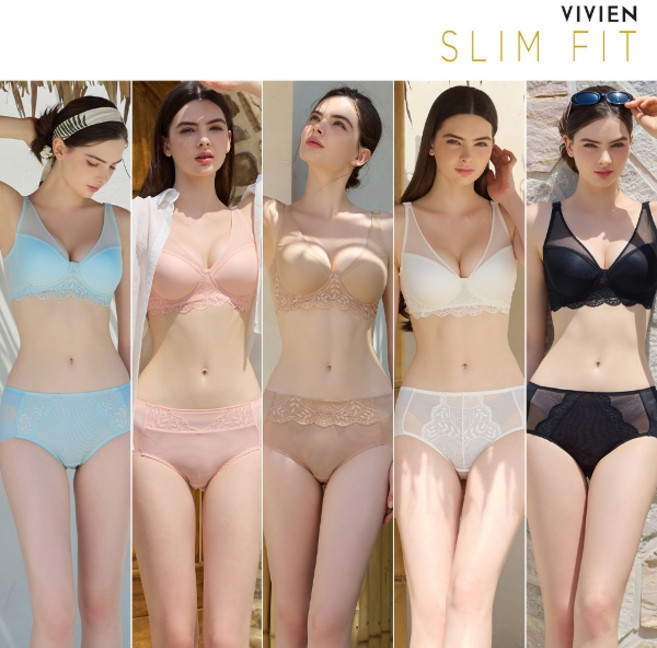 비비안 슬림핏 19차 빅사이즈 노와이어 메쉬 런닝 브라렛 브라팬티세트(S-XXL) 3045314