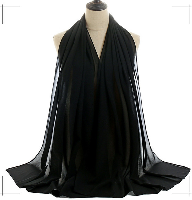 쉬폰 롱 스카프 여성 대형 스카프 숄 머플러 180x72 숄 데일리