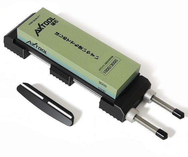 AXTOOL 양면 숫돌 1000/3000방+받침대+칼날가이드 세트, 1개