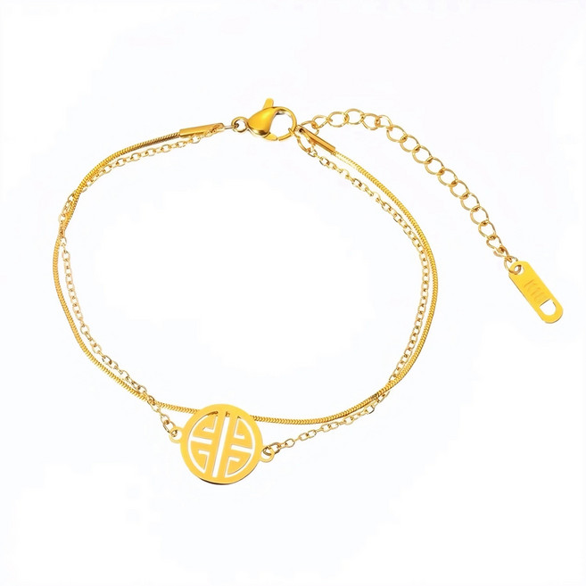 18k 도금 레이어드 발찌 스타일링 발찌 변색 없음