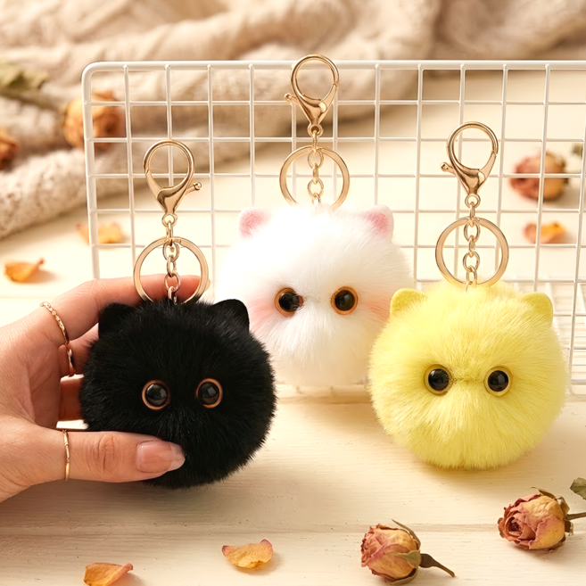 태은랩 초귀염 귀여움폭발 고양이 털 키링 3종세트