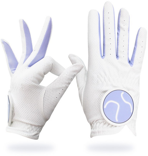 페르손 테니스 양손 장갑 스쿼시 골프 다용도 스포츠 장갑 미끄럼 방지, 화이트라일락