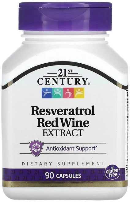 21st Century 레스베라트롤 레드 와인 추출물 캡슐 90정, 21st Century 레스베라트롤 ..., 1개 - 쿠팡