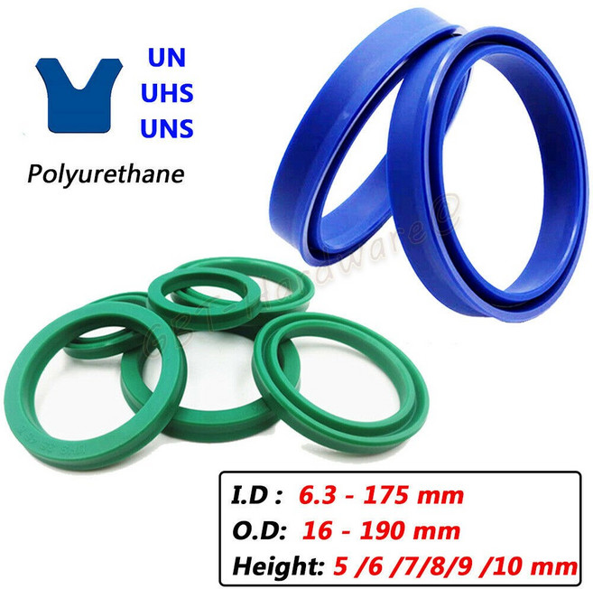 1PCS 폴리우레탄 유압 실린더 오일 씰 UN/UNS/UHS/U/Y 유형 샤프트 구멍 일반 씰링 링 6-175mm 높이 5-10mm, 70 x 80 x 6mm