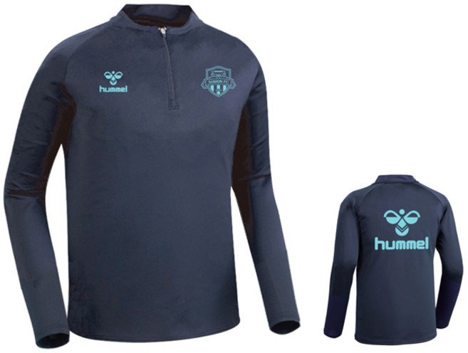 험멜 수원FC 민트로고 반집업 트레이닝HM-3196-1-1 네이비