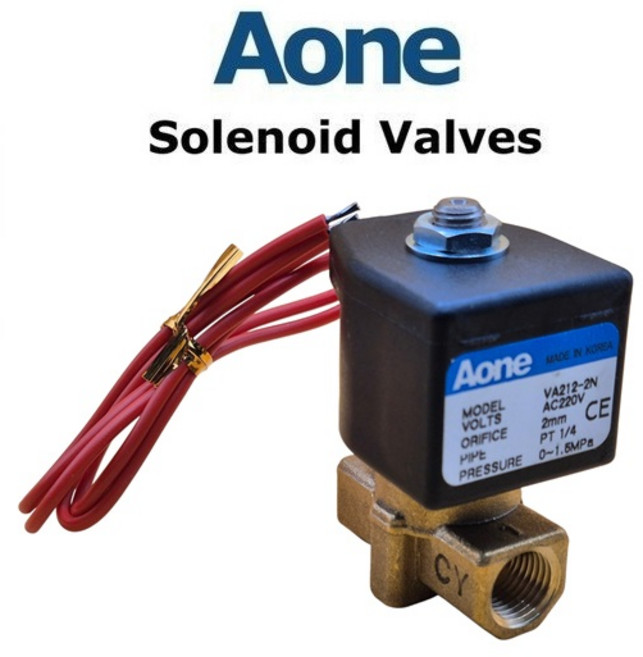 AONE 에이원텍 솔레노이드 밸브 VA212-2N (AC220V), 1개