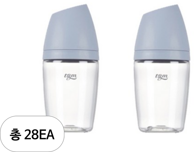 티지엠 트라이탄 젖병 240ml 2p, 코튼블루, 28개