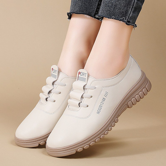 여성 진피 편안한 플랫 슈즈 부드러운 밑창 미끄럼 방지 캐주얼 여성 신발