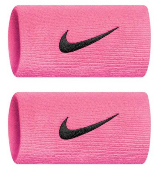 나이키 남녀공용 스우시 더블와이드 리스트밴드 손목밴드 아대 운동 헬스용품 핑크 AC2287-677, Free