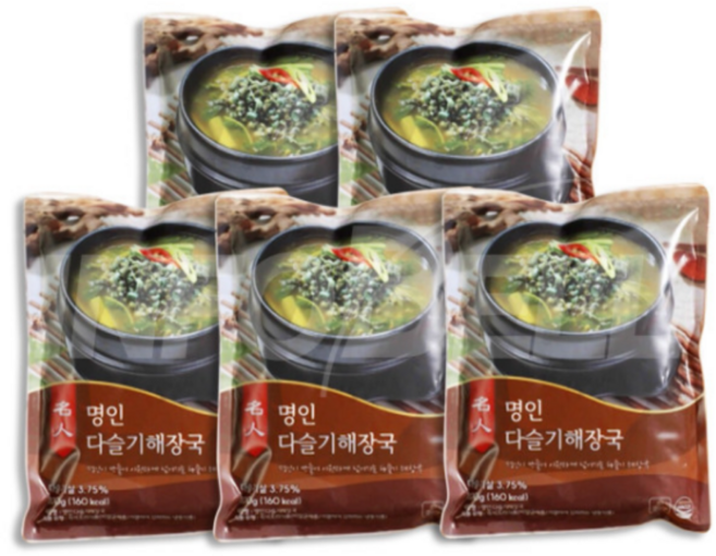 다슬기 해장국 저지방 고단백 기력보충 원기회복 즉석 부추 아욱 다슬기 국 탕 해장국, 5개