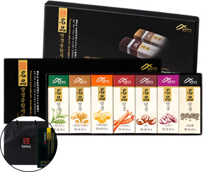 국내산 명품 수제 양갱 미니 선물세트 쇼핑백 연양갱 디저트, 3개, 315g