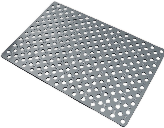 포유리빙 미끄럼방지 고무매트 36 x 69 x 0.5 cm, 그레이, 1개